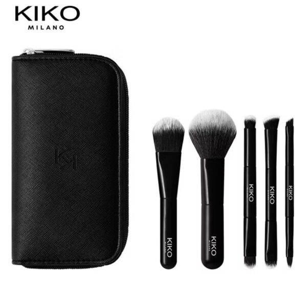 KIKO Milano Conjunto de pincéis de maquiagem / 5pcs+Saco organizador - Image 2